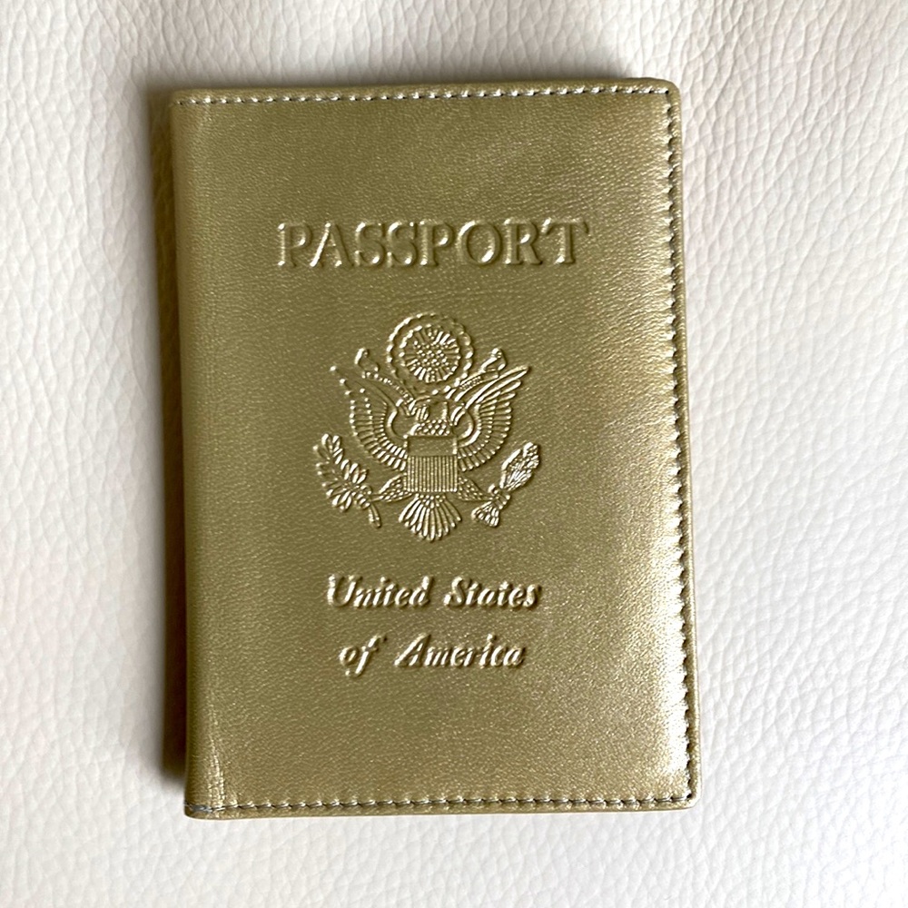 Genuine Leather Passport Cover for sale in bronze color
